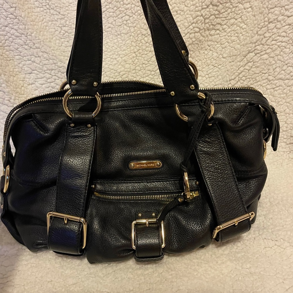 Michael Kors like new black leather bag